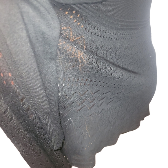 Grand Black Open Front Cardigan - Picture 6 of 6